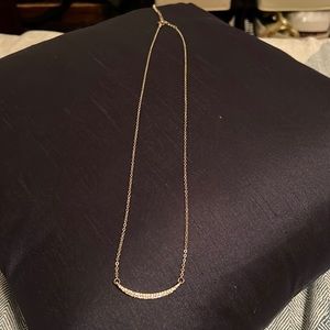 Long gold necklace